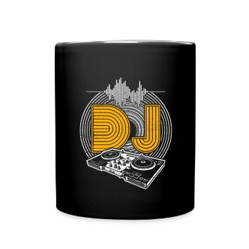 DJ - DJ - Tasse einfarbig - Schwarz - Vorne