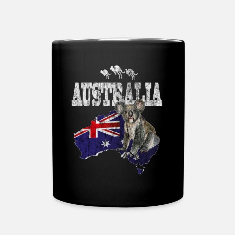 Australia koalabär - Tasse einfarbig - Schwarz