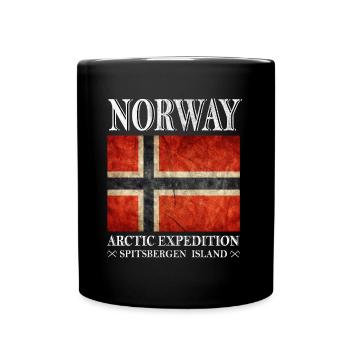 Norway ,Norge,Norwegen - Tasse einfarbig - Schwarz - Vorne