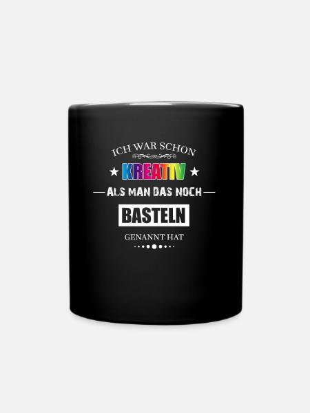 Basteln - Tasse einfarbig - Schwarz