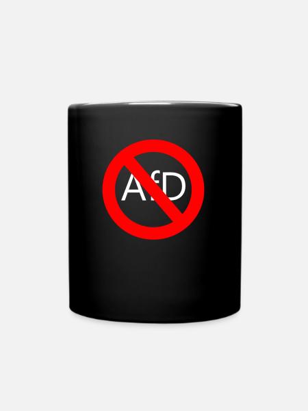 Anti AfD - Tasse einfarbig - Schwarz