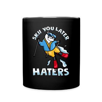 T-shirt de ski, bière de sport après le sport - Mug uni - noir - Devant