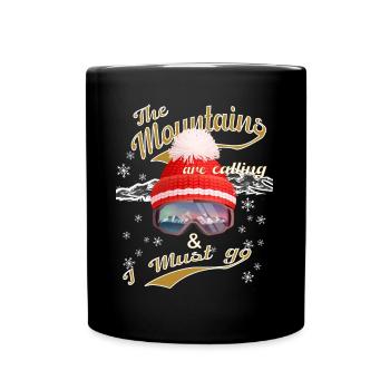 skiing - Full Colour Mug - black - Front