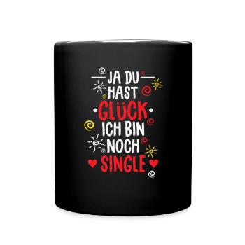 Single Party für Alleinstehende - Tasse einfarbig - Schwarz - Vorne