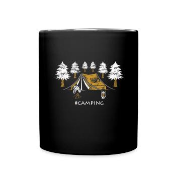 CAMPER CAMPEN #CAMPING TENTS CAMPING - Mug uni - noir - Devant