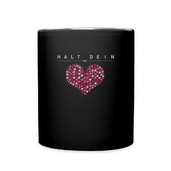 Halt Dein Maul - Tasse einfarbig - Schwarz - Vorne