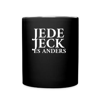Jede Jeck Es Anders - Tasse einfarbig - Schwarz - Vorne