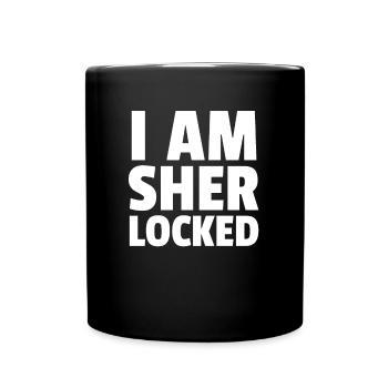 Je suis Sher verrouillé - Mug uni - noir - Devant