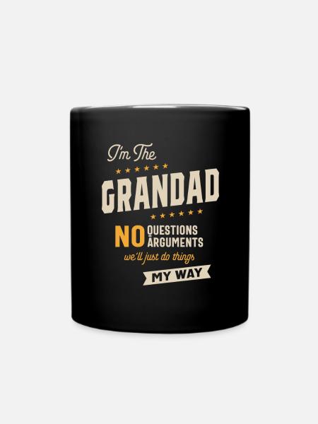 Grandad Way Funny Grandpa Father's Day - Full Colour Mug - black
