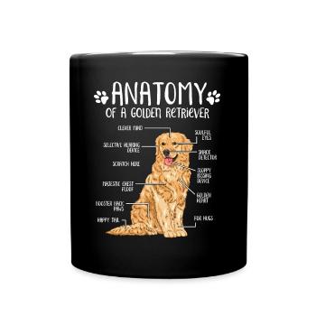 Golden Retriever Anatomie Hundehalter Geschenk - Tasse einfarbig - Schwarz - Vorne
