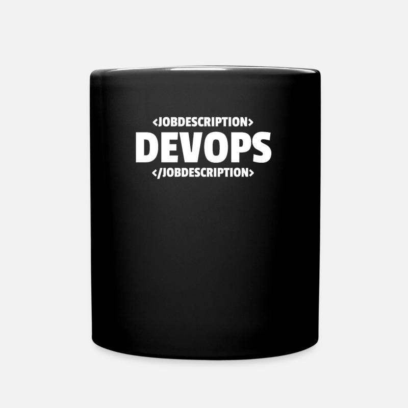 Jobdescription Devops Jobdescription - Tasse einfarbig - Schwarz