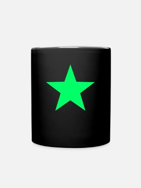 Étoile verte - Mug uni - noir
