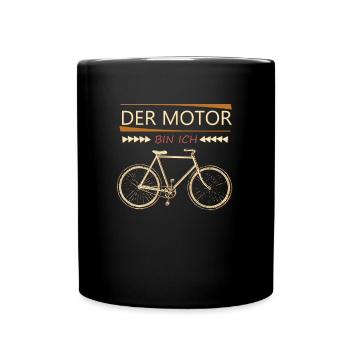 Bicycling saying - Full Colour Mug - black - Front