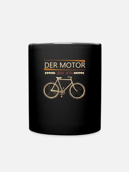 Bicycling saying - Full Colour Mug - black
