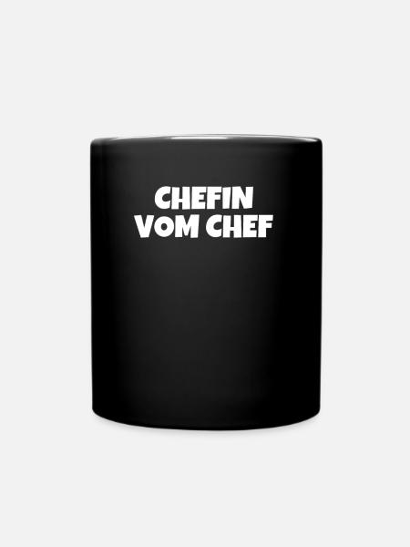 Chefin Vom Chef - Tasse einfarbig - Schwarz