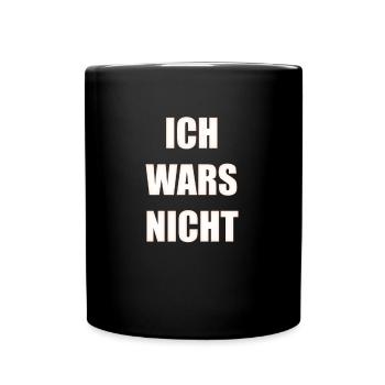 Ich wars nicht - Tasse einfarbig - Schwarz - Vorne