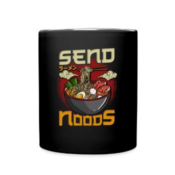 Send Noods Anime Japan Manga Crosplay Ramen Comic - Tasse einfarbig - Schwarz - Vorne