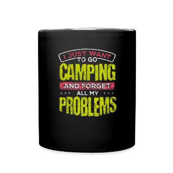 Idée cadeau camping-car Je veux juste faire du camping et - Mug uni - noir - Devant