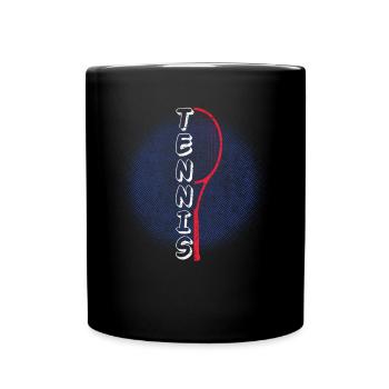 Tennis tennis raquettes - Mug uni - noir - Devant