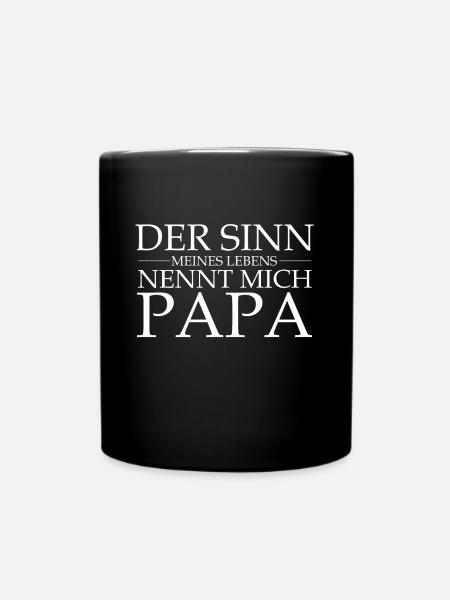 Geschenk für werdende Väter - Tasse einfarbig - Schwarz