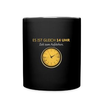 Langschläfer - Tasse einfarbig - Schwarz - Vorne