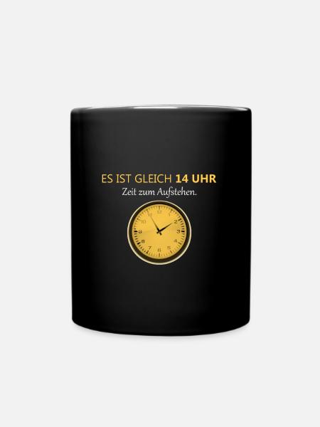 Langschläfer - Tasse einfarbig - Schwarz