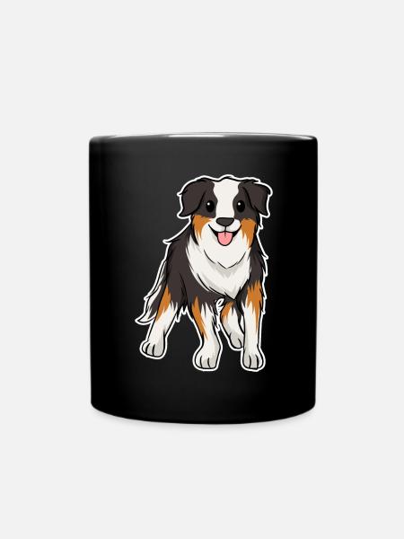 Australian Shepherd - Tasse einfarbig - Schwarz