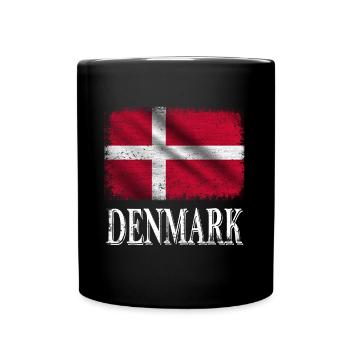 Danemark, drapeau du Danemark - Mug uni - noir - Devant