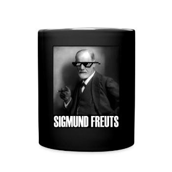 Sigmund Freuts | Meme | Lustig | Philosophie | Fre - Tasse einfarbig - Schwarz - Vorne