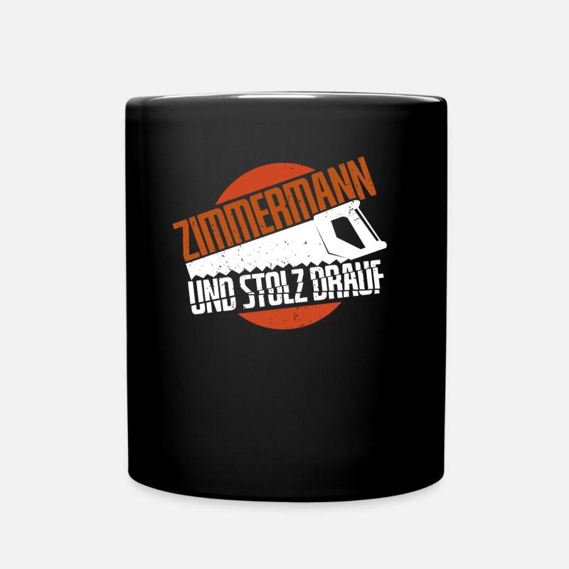 Zimmermann Stolz - Tasse einfarbig - Schwarz