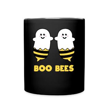 Boo Bees Halloween Costume Bee Breast - Full Colour Mug - black - Front
