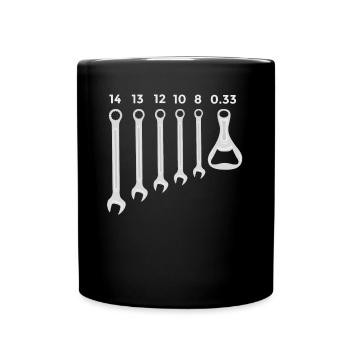 0.33 key artisan beer worker - Full Colour Mug - black - Front