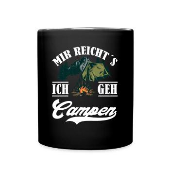 Mir reichts ich geh campen - Tasse einfarbig - Schwarz - Vorne