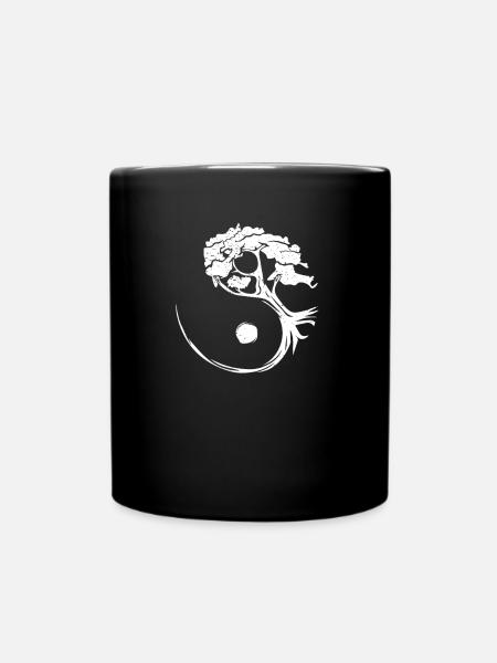 Yin Yang Bonsai Tree Japan Meditae Zen Chill - Tasse einfarbig - Schwarz