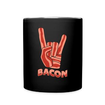 Barbecue au bacon Rock Music Rebel - Mug uni - noir - Devant