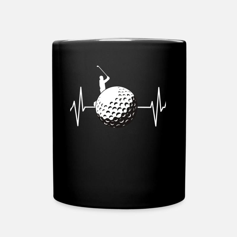 Golf golfeur balle de golf terrain de golf clubs de golf - Mug uni - noir