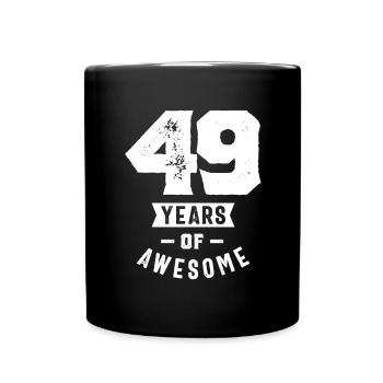 49 Jahre altes Geschenk | 49. Geburtstagsgeschenkideen - Herren - Tasse einfarbig - Schwarz - Vorne