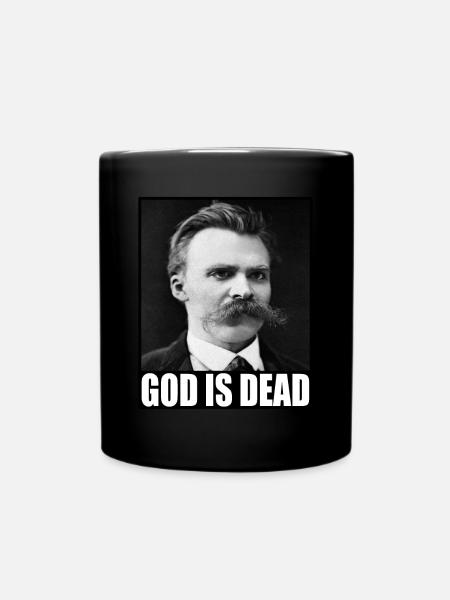 Friedrich Nietzsche | God is Dead | God is dead - Full Colour Mug - black