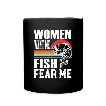 Fishing fishing trip fishing saying gift - Full Colour Mug - black - Front