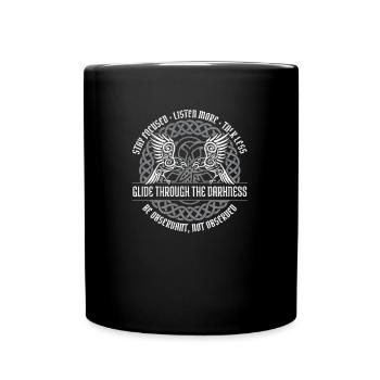 Glide through the darkness Nordic Vikings - Full Colour Mug - black - Front