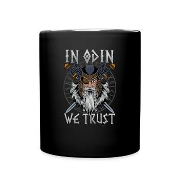 Dans Odin, nous faisons confiance au guerrier de l'épée de la fierté viking - Mug uni - noir - Devant