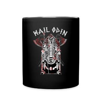 Hail Odin Warrior Valhalla Beard Heide Pride Honor - Mug uni - noir - Devant