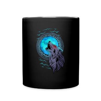 Fenrir Wolf Fenriswolf Viking Nordic Walhalla - Mug uni - noir - Devant