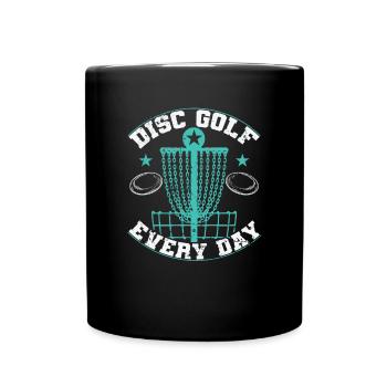Discgolf everyday Korb Frisbee - Tasse einfarbig - Schwarz - Vorne