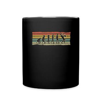 Cadeau de joueur de saxophone Evolution amusante d'un - Mug uni - noir - Devant