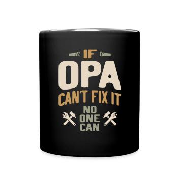 Si Opa ne peut pas le réparer, personne ne le peut - Mug uni - noir - Devant