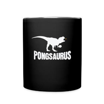 Table Tennis Dinosaur Rex Pongsaurus - Full Colour Mug - black - Front