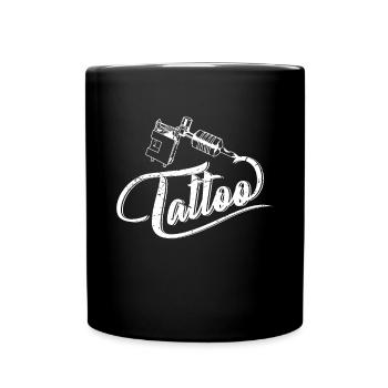 Tattoo Maschine - Tasse einfarbig - Schwarz - Vorne