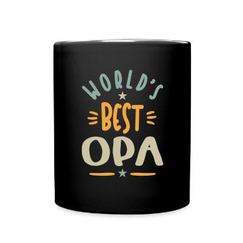 Le meilleur opa du monde pour homme - Cadeau père grand-père - Mug uni - noir - Devant