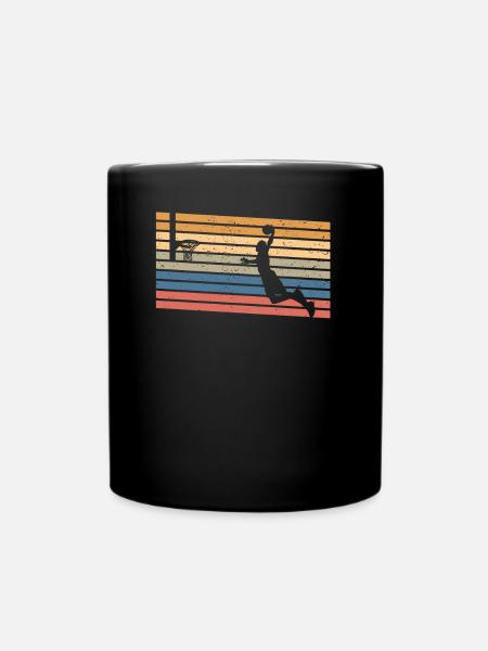Vintage Basketball Ballsport Geschenk - Tasse einfarbig - Schwarz